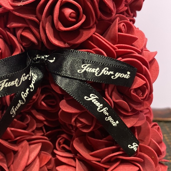 Flower Rose Wine Red, Burgundy Teddy Bear Cute Gift ! - Picture 3 of 6